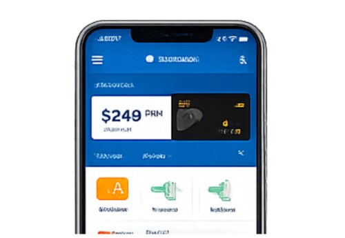 Aplikasyon mobil Netspend lan k ap montre balans yon kont