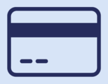Icono de tarjeta de débito prepagada