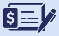 Icono de cambio de cheques
